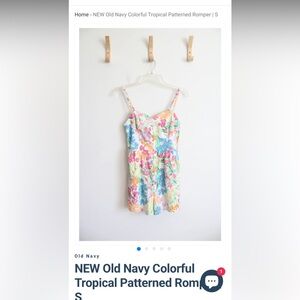 Old Navy Colorful Floral Kids Jumpsuit